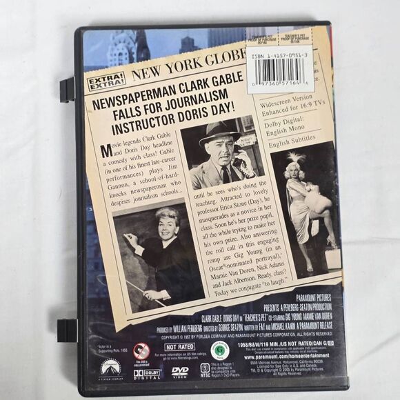 Teacher’s Pet (DVD, 1958) Clark Gable, Doris Day - Picture 3 of 3